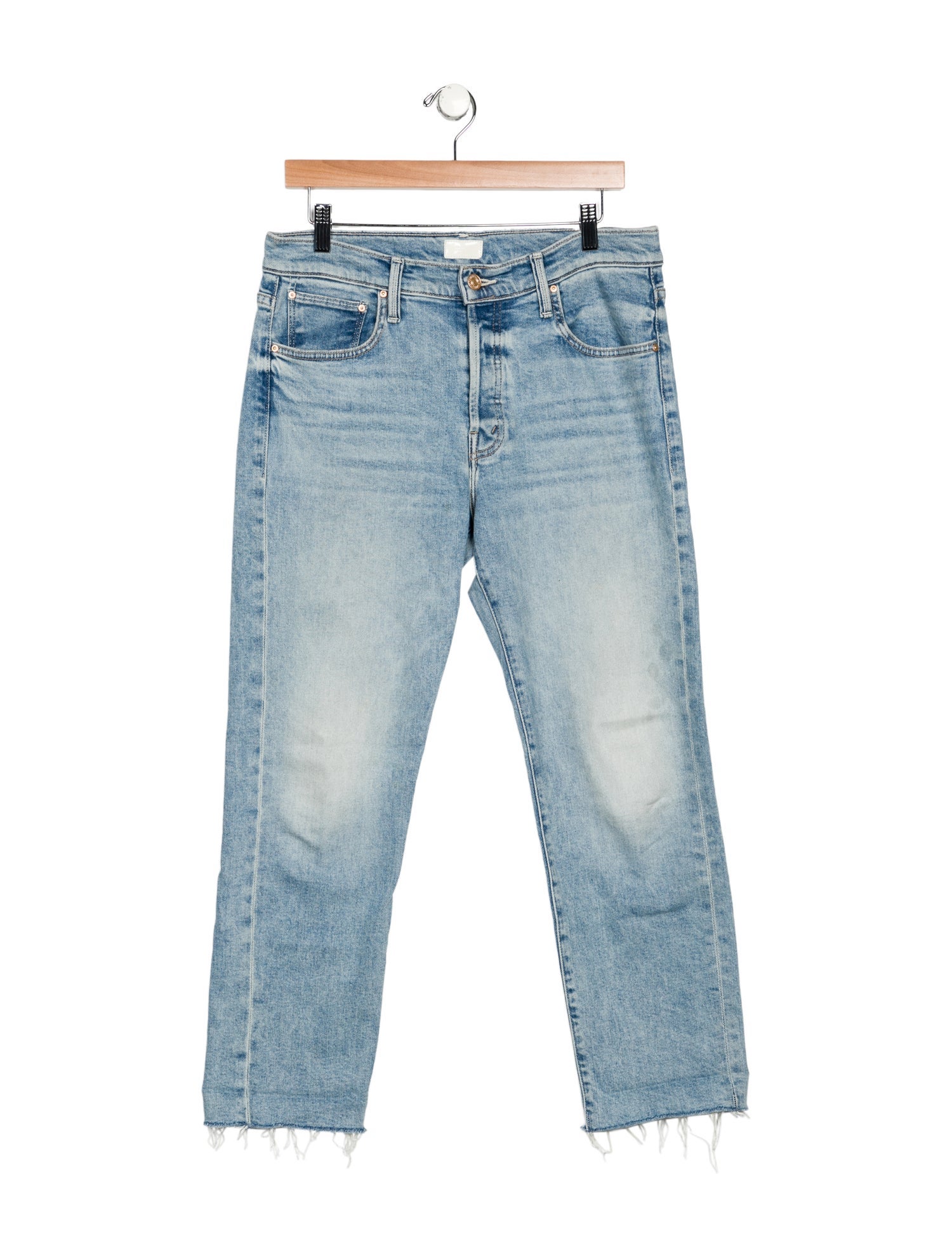 Mother Mid-Rise Straight Leg Jeans